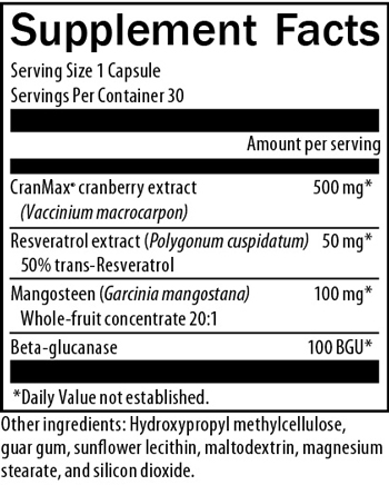 Cranverry+ Nutrition Facts