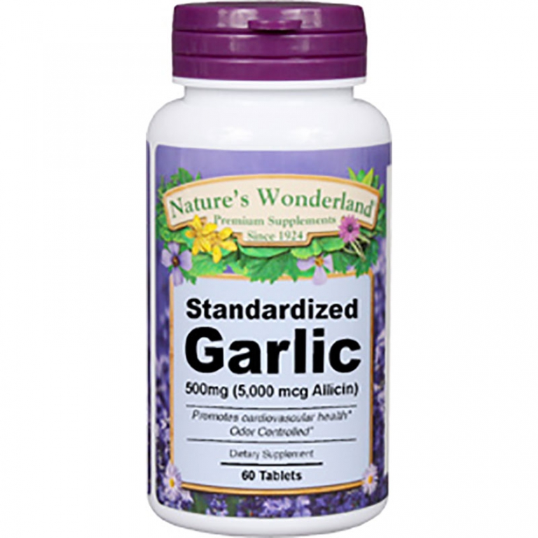 Garlic Standardized, Odor Controlled 500 mg, 60 Tablets (Nature's