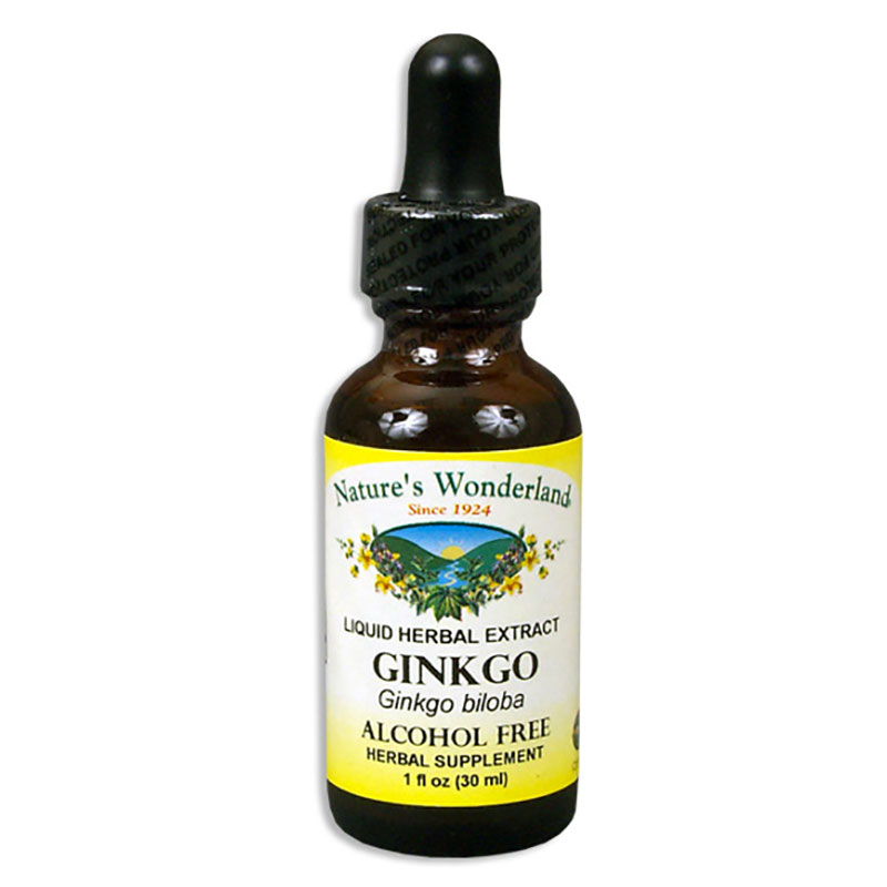 Ginkgo Liquid Extract, Alcohol Free, 1 fl oz / 30ml (Nature's Wonderland)